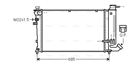 Radiator, engine cooling (PEA2142)