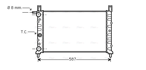 Radiator, engine cooling (FT2078)