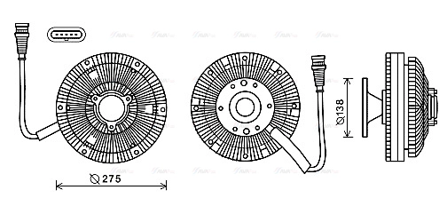 Clutch, radiator fan (DFC068)