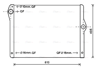 Radiator, engine cooling (BW2430)