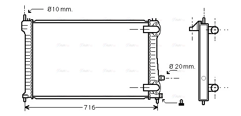 Radiator, engine cooling (PEA2196)