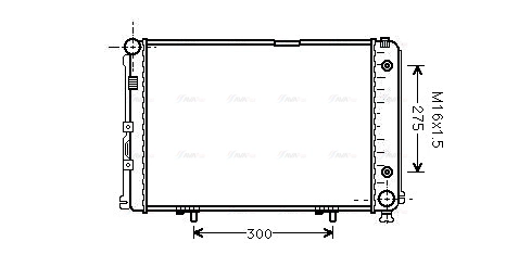 Radiator, engine cooling (MS2110)