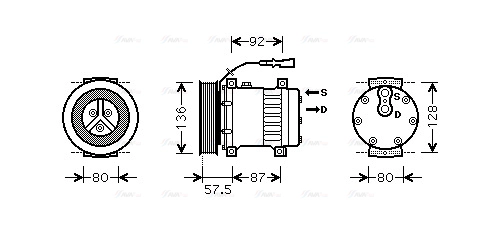 Compressor, air conditioning (DFAK033)