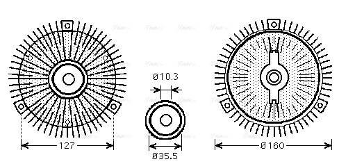 Clutch, radiator fan (MSC409)
