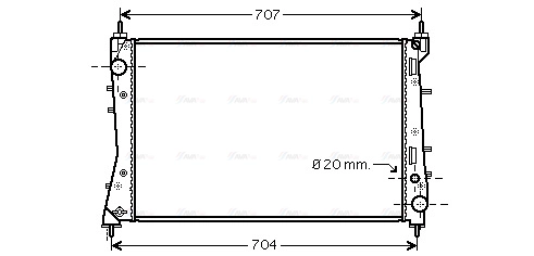 Radiator, engine cooling (FT2359)