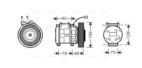 Compressor, air conditioning (HDAK196)