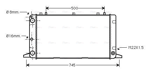 Radiator, engine cooling (AI2098)