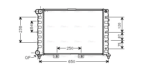 Radiator, engine cooling (AL2029)