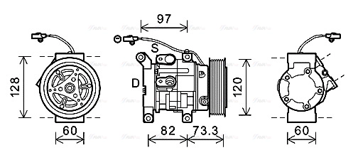 Compressor, air conditioning (TOK625)