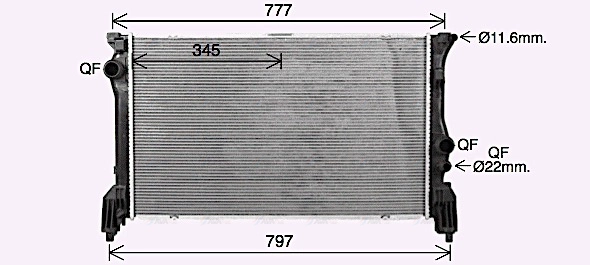 Radiator, engine cooling (MS2725)