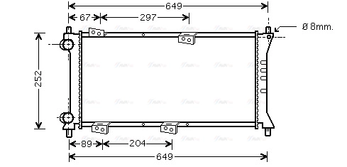 Radiator, engine cooling (FTA2258)