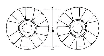Fan, engine cooling (MNB084)