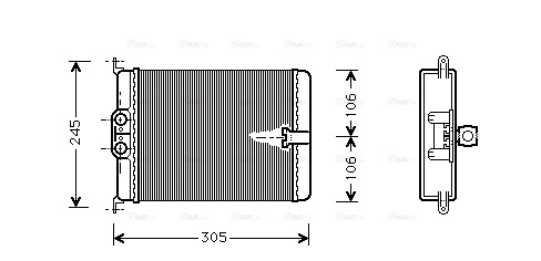 Heat Exchanger, interior heating (MS6187)