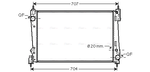 Radiator, engine cooling (FTA2312)