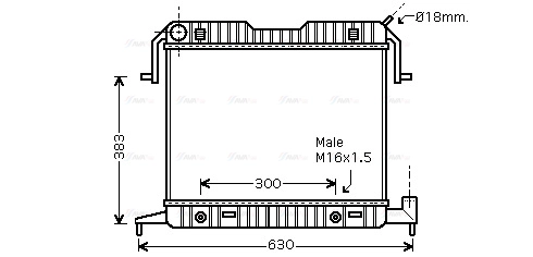 Radiator, engine cooling (OL2086)