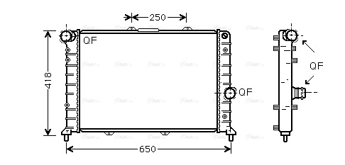 Radiator, engine cooling (LC2079)