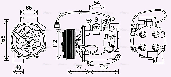 Compressor, air conditioning (HDAK311)