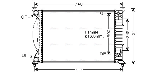 Radiator, engine cooling (AI2202)