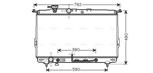Radiator, engine cooling (HYA2107)