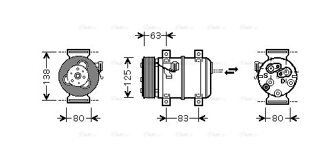Compressor, air conditioning (VOAK120)