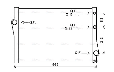 Radiator, engine cooling (BWA2471)