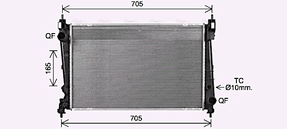 Radiator, engine cooling (OL2721)