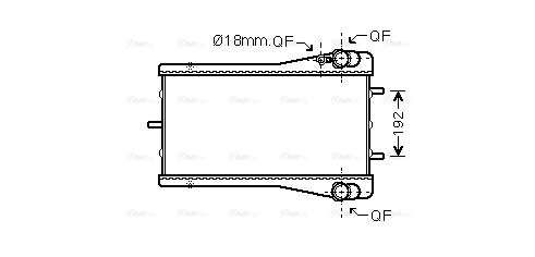 Radiator, engine cooling (PR2044)