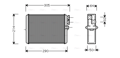 Heat Exchanger, interior heating (VOA6110)