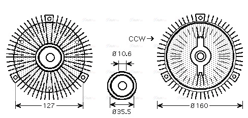 Clutch, radiator fan (MSC418)
