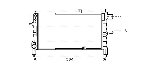 Radiator, engine cooling (OLA2074)