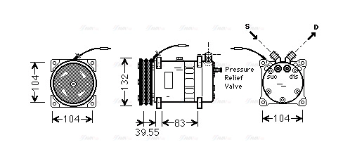 Compressor, air conditioning (UVAK064)