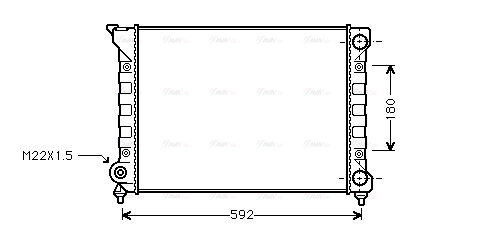 Radiator, engine cooling (VN2071)