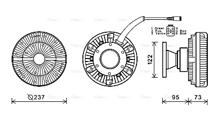 Clutch, radiator fan (SCC043)