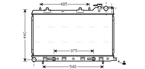 Radiator, engine cooling (SU2098)