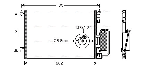 Condenser, air conditioning (OLA5333D)
