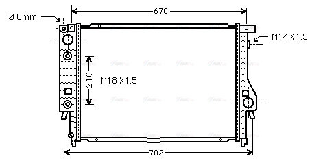 Radiator, engine cooling (BW2092)