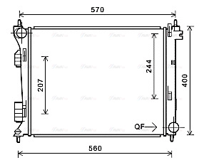 Radiator, engine cooling (HY2274)