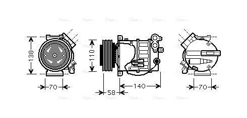 Compressor, air conditioning (VOAK144)