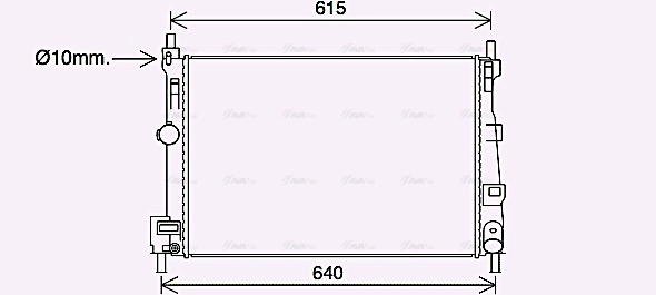 Radiator, engine cooling (MZ2295)