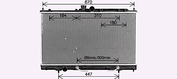 Radiator, engine cooling (MT2214)