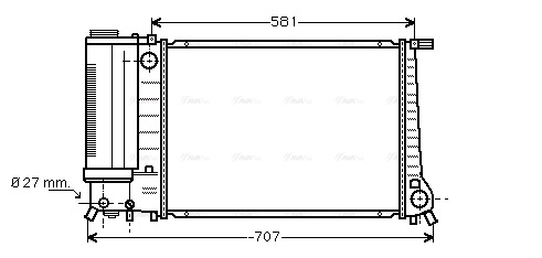 Radiator, engine cooling (BW2163)