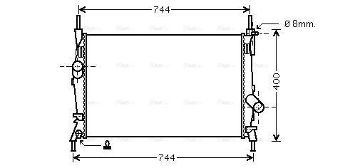 Radiator, engine cooling (FD2403)