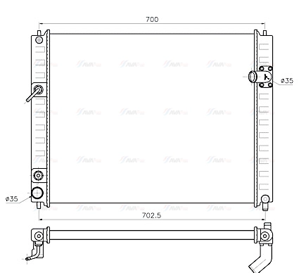 Radiator, engine cooling (DN2482)