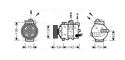 Compressor, air conditioning (AIK349)