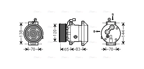 Compressor, air conditioning (DWK095)