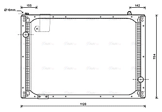 Radiator, engine cooling (MN2069)
