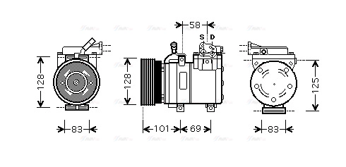 Compressor, air conditioning (HYK159)