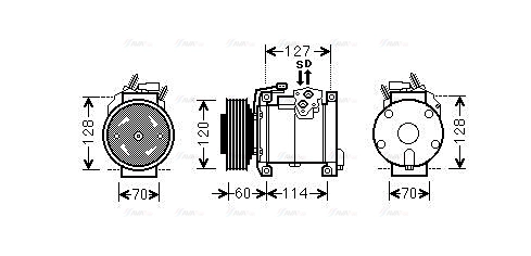 Compressor, air conditioning (CRAK112)