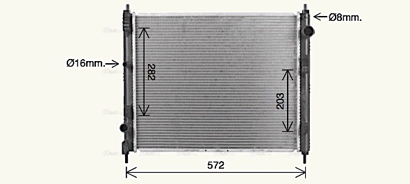 Radiator, engine cooling (DN2477)