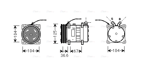Compressor, air conditioning (UVAK070)